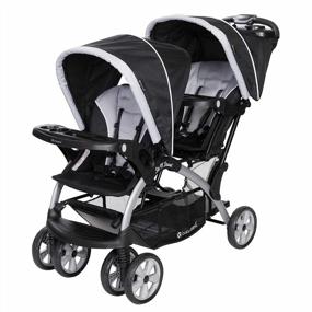 img 3 attached to Stormy Baby Trend Sit N Stand Double Stroller With Easy Fold And 2 Infant Carry Car Seats - Complete Travel System For Toddlers And Babies