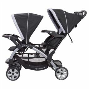 img 2 attached to Stormy Baby Trend Sit N Stand Double Stroller With Easy Fold And 2 Infant Carry Car Seats - Complete Travel System For Toddlers And Babies