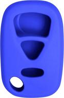 silicone blue smart prox key protective case - keyless2go replacement with fcc kbrts005 logo
