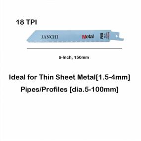 img 3 attached to Premium 6-Inch Bi-Metal Reciprocating Saw Blades For Precise Thin Metal Cutting - 10 Pack