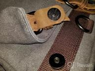 img 1 attached to Sechunk Canvas Backpack: Versatile Crossbody Shoulder Bag For Men And Women review by Charles Mathews