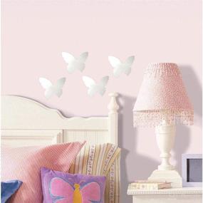 img 2 attached to RoomMates Small Butterfly Peel and Stick Mirror Set (4-Pieces)