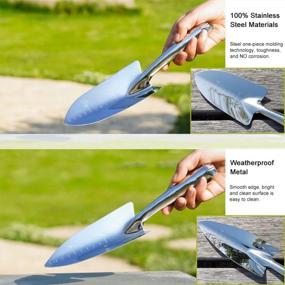 img 2 attached to Premium Stainless Steel Garden Hand Tools Set - 3 Piece Heavy Duty Gardening Kit For Men And Women - Perfect Outdoor Gift By FANHAO
