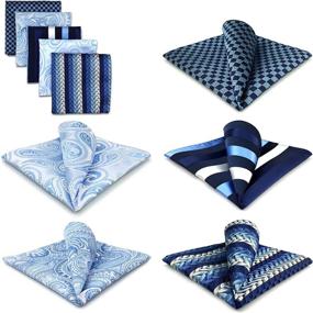 img 3 attached to Pieces Assorted Pocket Square Handkerchiefs Men's Accessories at Handkerchiefs