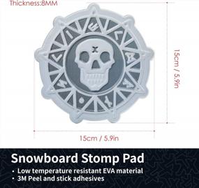 img 3 attached to XCMAN Grey EVA Snowboard Stomp Pad - Big Size For Enhanced Grip And Performance, Measures 5.9" X 5.9