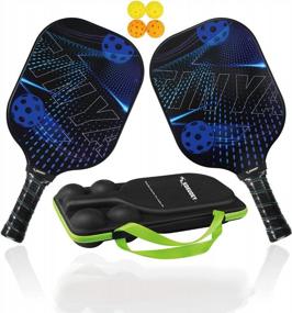 img 4 attached to Experience Unmatched Power & Control With EDEUOEY'S USAPA Approved Graphite Pickleball Paddle Set - Lightweight, Stylish, And Perfect For Men, Women, And Youth
