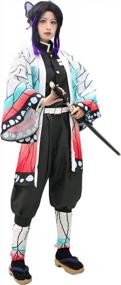 img 2 attached to Kochou Shinobu Cosplay Costume Kimono Outfit With Belt For Women, Halloween Costume In US Sizes - C-ZOFEK