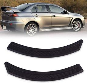 img 3 attached to 🔧 Improved SEO: Black Mesh Front Fender Side Vent Cover for Mitsubishi Lancer EVO X Style 2008-2015 by runmade