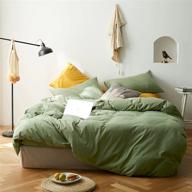 amwan avocado green duvet cover jersey knit cotton bedding set queen solid color comforter cover modern style green bedding cover with 2 pillowcases luxury soft t shirt cotton bedding collection logo