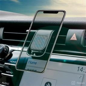 img 4 attached to 🚗 Universal Magnetic Car Phone Mount - Secure Holder for Cell Phone and Tablets - Works with Car Air Vent - iPhone, Pixel, Galaxy, and More - Compatible with Phone Cases