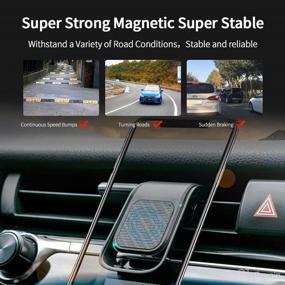 img 3 attached to 🚗 Universal Magnetic Car Phone Mount - Secure Holder for Cell Phone and Tablets - Works with Car Air Vent - iPhone, Pixel, Galaxy, and More - Compatible with Phone Cases