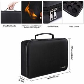 img 1 attached to Fireproof Battery Organizer Storage Case: Waterproof & Explosionproof Safe Bag Fits 210+ Batteries - With Tester BT-168, Carrying Container Bag For AA AAA C D 9V Lithium 3V Holders