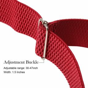 img 3 attached to Men Utility Suspenders Adjustable Elastic - Heavy Duty 2 Inch Wide X Shape Strong Clip Suspender