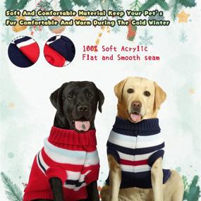 img 1 attached to 🐶 Rypet 2 Packs Striped Dog Sweater: Cozy Winter Clothing for Small, Medium, and Large Dogs