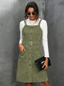 img 1 attached to 👗 Stylish Milumia Corduroy Sleeveless Pinafore Overall for Women - Shop Now at Jumpsuits, Rompers, & Overalls