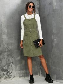 img 3 attached to 👗 Stylish Milumia Corduroy Sleeveless Pinafore Overall for Women - Shop Now at Jumpsuits, Rompers, & Overalls