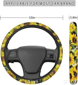 img 3 attached to 🚗 Stylish and Practical: Dellukee Dragonfly Steering Wheel Cover - Universal Fit for Women and Girls, Stretchable and Washable