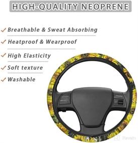 img 2 attached to 🚗 Stylish and Practical: Dellukee Dragonfly Steering Wheel Cover - Universal Fit for Women and Girls, Stretchable and Washable