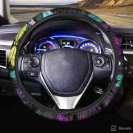 🚗 stylish and practical: dellukee dragonfly steering wheel cover - universal fit for women and girls, stretchable and washable логотип