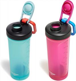 img 1 attached to Stay Fit And Hydrated With Contigo'S 28Oz Shake & Go 2.0 Shaker Bottle (2 Pack) - Ideal For Bubble Tea & Dragonfruit Lovers!