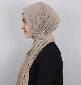 img 2 attached to Modefa Women's Turkish Islamic Premium Jersey Hijab Shawl Wrap Scarf