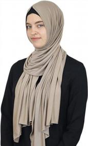 img 3 attached to Modefa Women's Turkish Islamic Premium Jersey Hijab Shawl Wrap Scarf