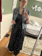 img 1 attached to OUGES Women'S Summer Floral Maxi Dress - Deep V Neck, Adjustable Spaghetti Strap Beach Dress review by Lizeth Tucker