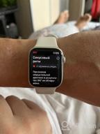 img 1 attached to Apple Watch Series 8 45mm Aluminium Case, Starlight Sport Band review by Riko Doi ᠌