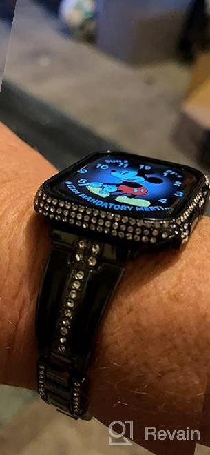 img 1 attached to Surace Compatible With Apple Watch Case 38Mm For Apple Watch Series 6/5/4/3/2/1, Bling Cases With Over 200 Crystal Diamond Protective Cover Bumper For 38Mm 40Mm 42Mm 44Mm (38Mm, Clear) review by Jon Joung