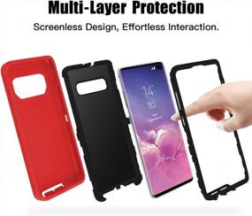 img 1 attached to Rugged Galaxy S10 Plus Case By AICase - Full Body Drop Protection, 3-Layer Shockproof/Dustproof Cover For Samsung Galaxy S10 Plus