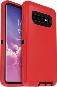 img 4 attached to Rugged Galaxy S10 Plus Case By AICase - Full Body Drop Protection, 3-Layer Shockproof/Dustproof Cover For Samsung Galaxy S10 Plus