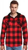 crowns lightweight hooded flannel shirt in black - men's clothing and shirts logo