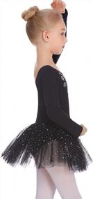 img 1 attached to Sparkle And Shine With Zaclotre Kid Girls Long Sleeve Leotards Ballet Dance Tutu Dress