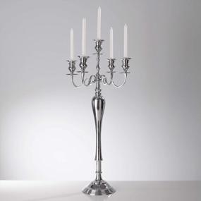img 2 attached to Add Elegance To Your Home With Torre & Tagus Caprice Candelabra Candle Holder - 39 Inch Silver Centerpiece For Dining, Living Room, And Entertaining
