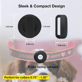 img 3 attached to Silicone Holder for Airtag Dog Collar - Whalezon, Apple Air Tag Case/Cover for Cat Collar