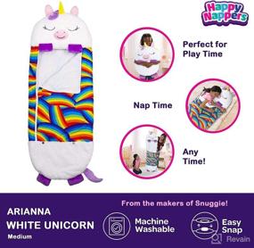 img 3 attached to 🦄 Happy Nappers Pillow & Sleepy Sack - Comfy, Cozy, Compact, Super Soft, Warm, All Season Sleeping Bag with Pillow - White Unicorn