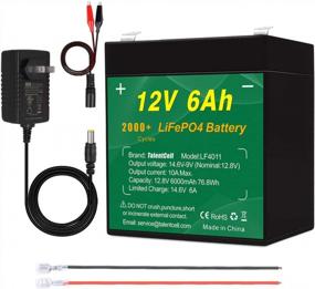 img 4 attached to High-Performance 12V 6Ah LiFePO4 Battery Pack LF4011 With 2000 Cycles And 14.6V Charger - Rechargeable, Long-Lasting, And Efficient 12.8V 76.8Wh Lithium Iron Phosphate Battery.