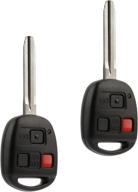 keyless entry remote set for toyota land cruiser 1998-2002 (hyq1512v, 89070-60090) - pack of 2 logo