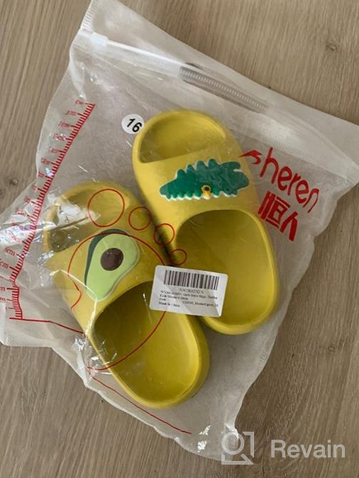 img 1 attached to 🍉 Children's Summer Slides Sandals: Shower Slippers for Beach, Pool, and Water Activities - Ideal for Girls, Boys, and Fruit-Lovers! review by Todd Amarsingh