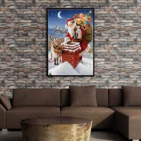 img 2 attached to 23.6" X 118" Peel & Stick Faux Stone Brick Wallpaper - Removable Self-Adhesive Home Decoration Fireplace Shelf Paper