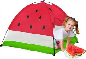 img 1 attached to Fun In The Sun With GigaTent'S Watermelon Dome Play Tent - Easy Entry And Exit With Curtain Doors And Simple Set-Up