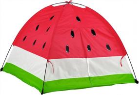 img 3 attached to Fun In The Sun With GigaTent'S Watermelon Dome Play Tent - Easy Entry And Exit With Curtain Doors And Simple Set-Up