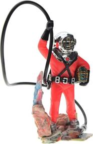 img 4 attached to Saim Air Action Diver Aquarium Ornament - Rose Red: Enhance Your Tank with Dynamic Live-Action Movement