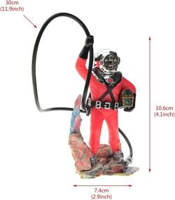 img 2 attached to Saim Air Action Diver Aquarium Ornament - Rose Red: Enhance Your Tank with Dynamic Live-Action Movement