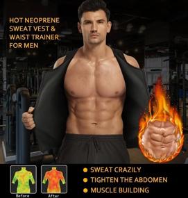 img 3 attached to Hopllynn Men'S Sauna Suit With Waist Trainer And Sweat Belt For Intense Workout Sessions