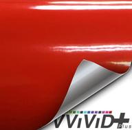 🔴 12in x 60in red high gloss microfinish vinyl wrap roll | vvivid xpo air release technology логотип