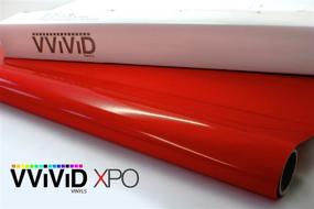 img 2 attached to 🔴 12in x 60in Red High Gloss Microfinish Vinyl Wrap Roll | VViViD XPO Air Release Technology