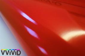 img 1 attached to 🔴 12in x 60in Red High Gloss Microfinish Vinyl Wrap Roll | VViViD XPO Air Release Technology