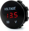 cllena waterproof led digital voltmeter for 12-24v dc vehicles - ideal for cars, motorcycles, boats, trucks, rvs, atvs with red led display logo