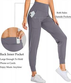 img 2 attached to High-Waisted Yoga And Workout Joggers With Pockets For Women By Oalka